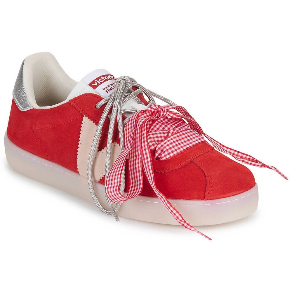 NEW VICTORIA women's berlin leather sneakers in red